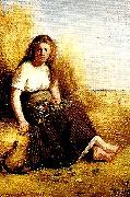 jenny nystrom flicka i skordelandskap oil painting on canvas